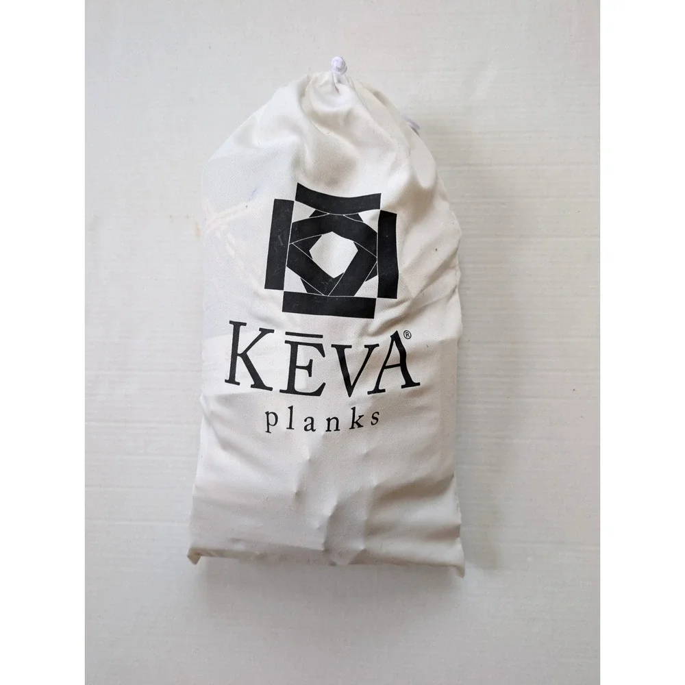 KEVA Planks 195 Piece Set Canvas Drawstring Storage Bag  w/ Contraptions Guide